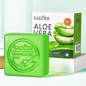 SADOER Moisturizing Aloe Vera Soap with Essential Oils Oil‎ Control 100g/2 PACK